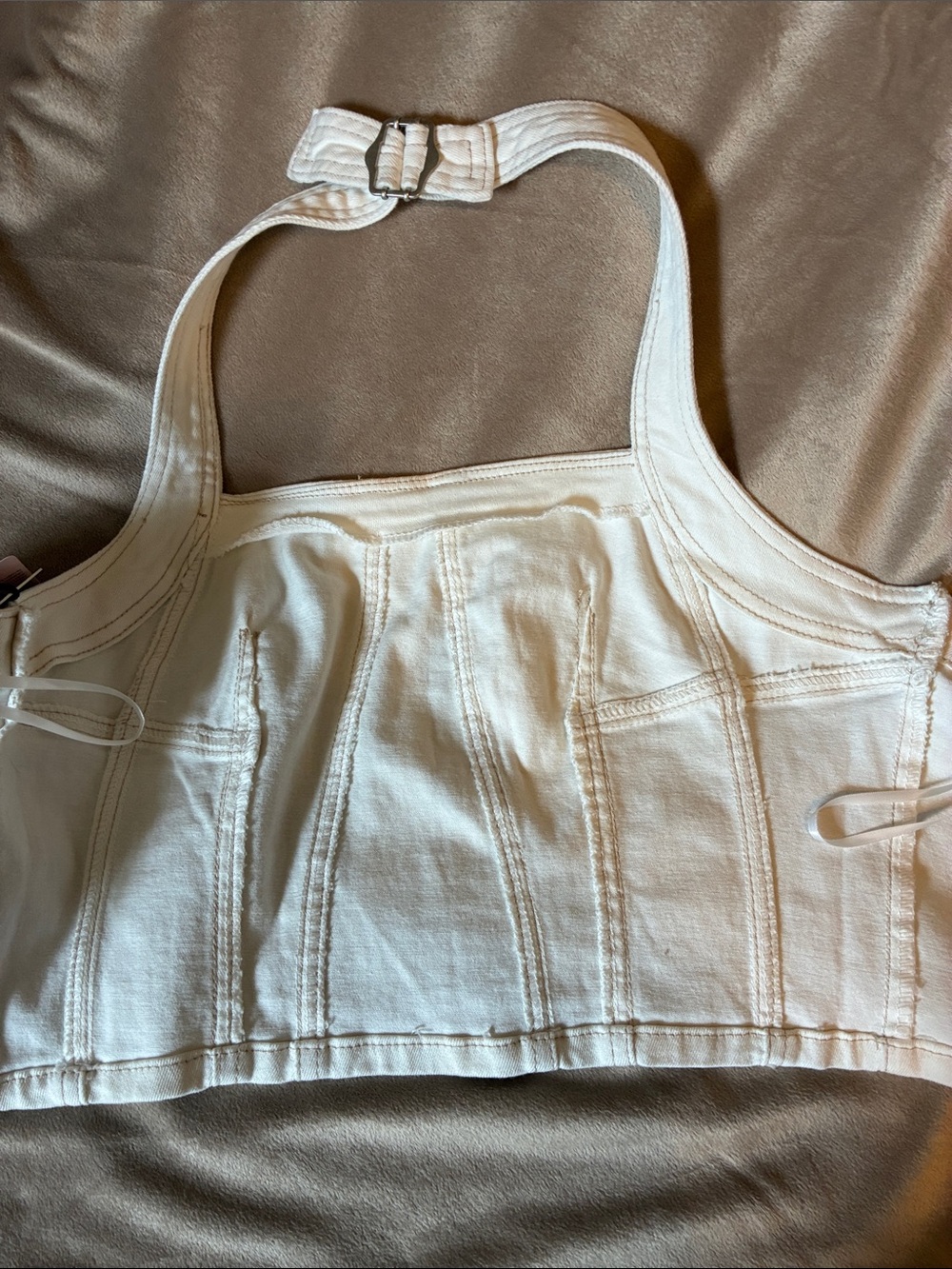 Sincerely Jules White Halter Crop Top - Picture 5 of 13